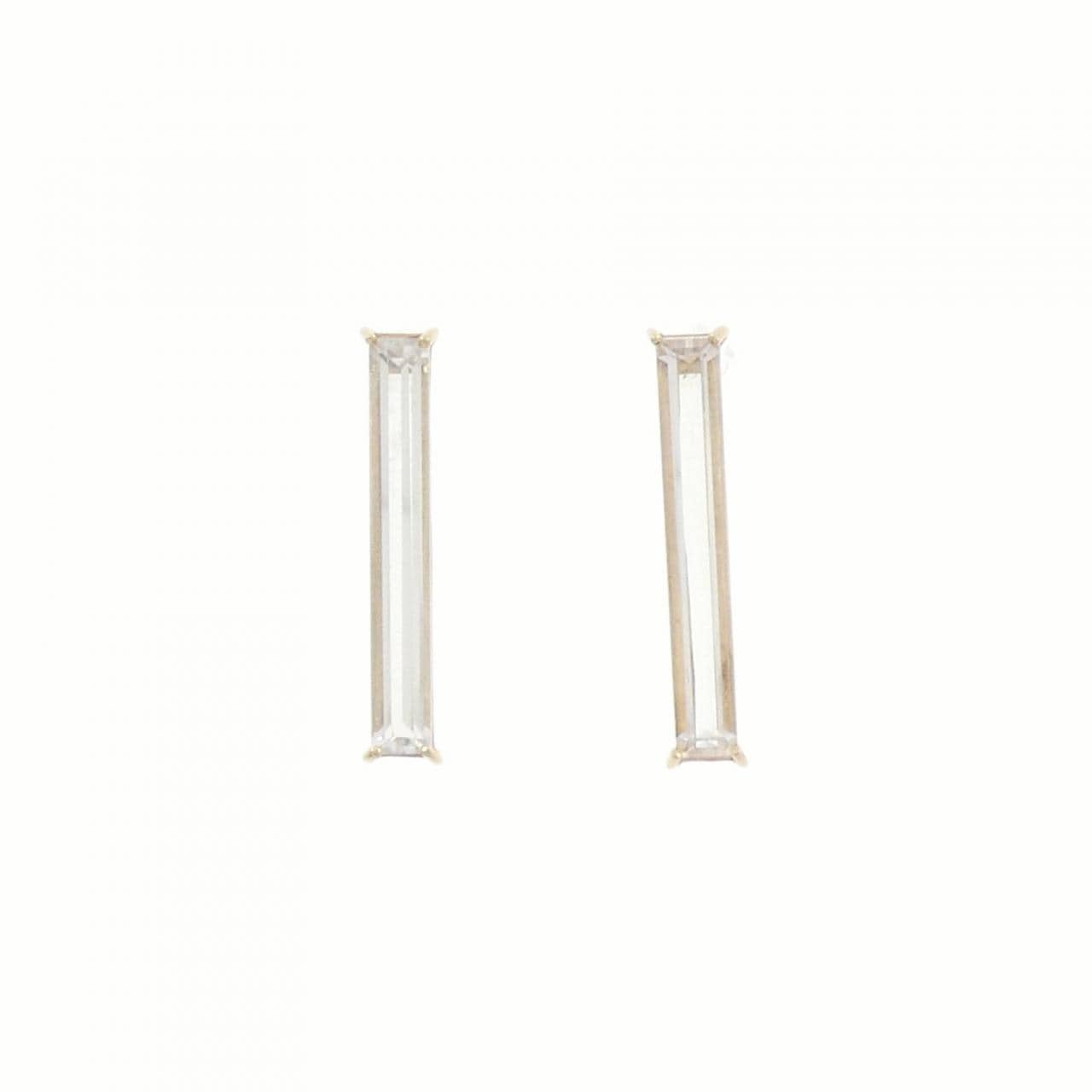 K10YG Quartz earrings