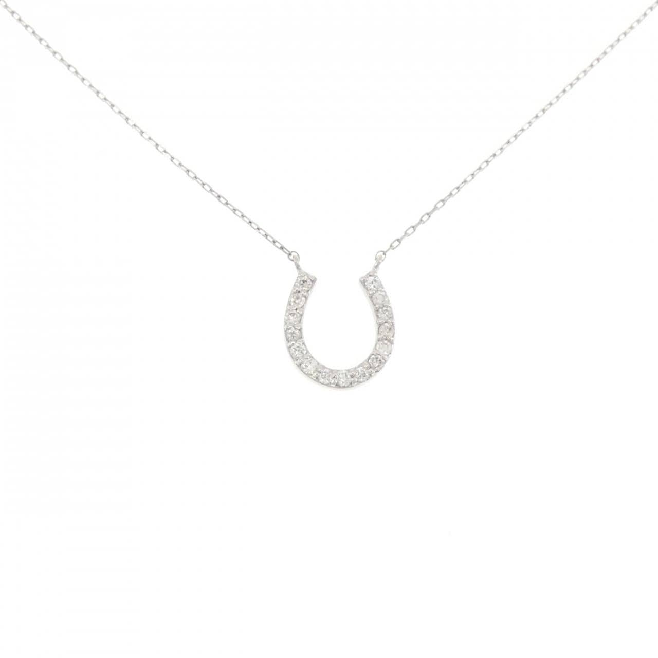 PT900/PT850 ホースシュー ダイヤモンド ネックレス 0.09CT
