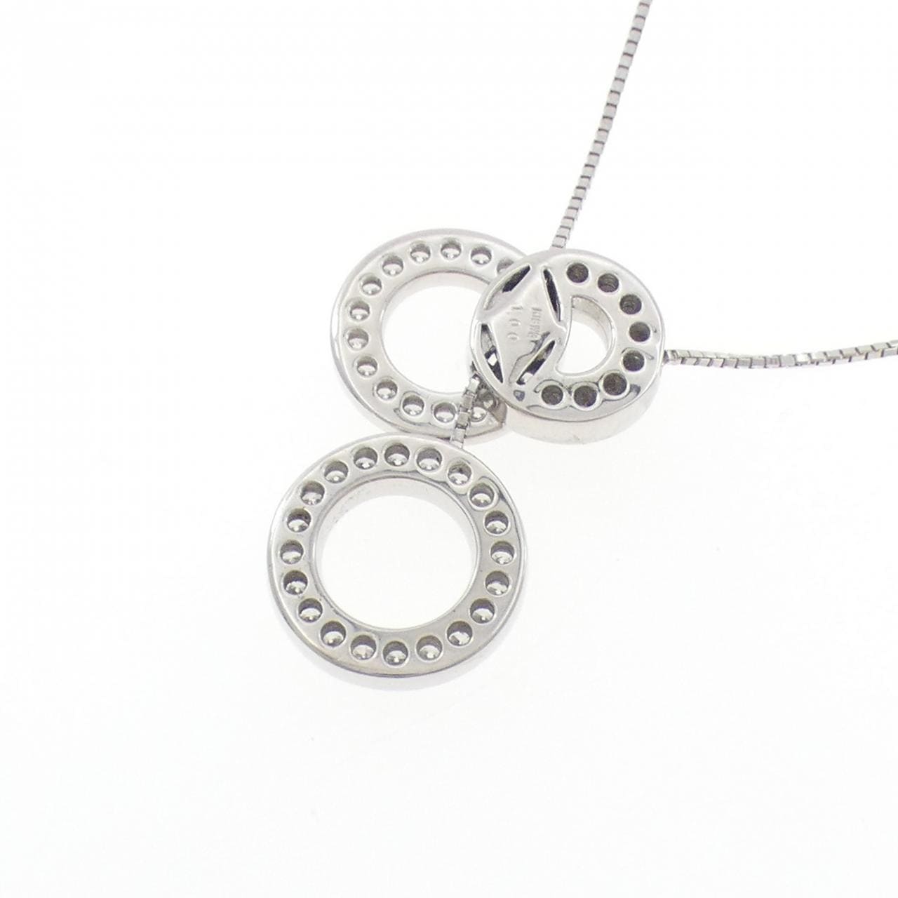 K18WG ダイヤモンド ネックレス 1.00CT