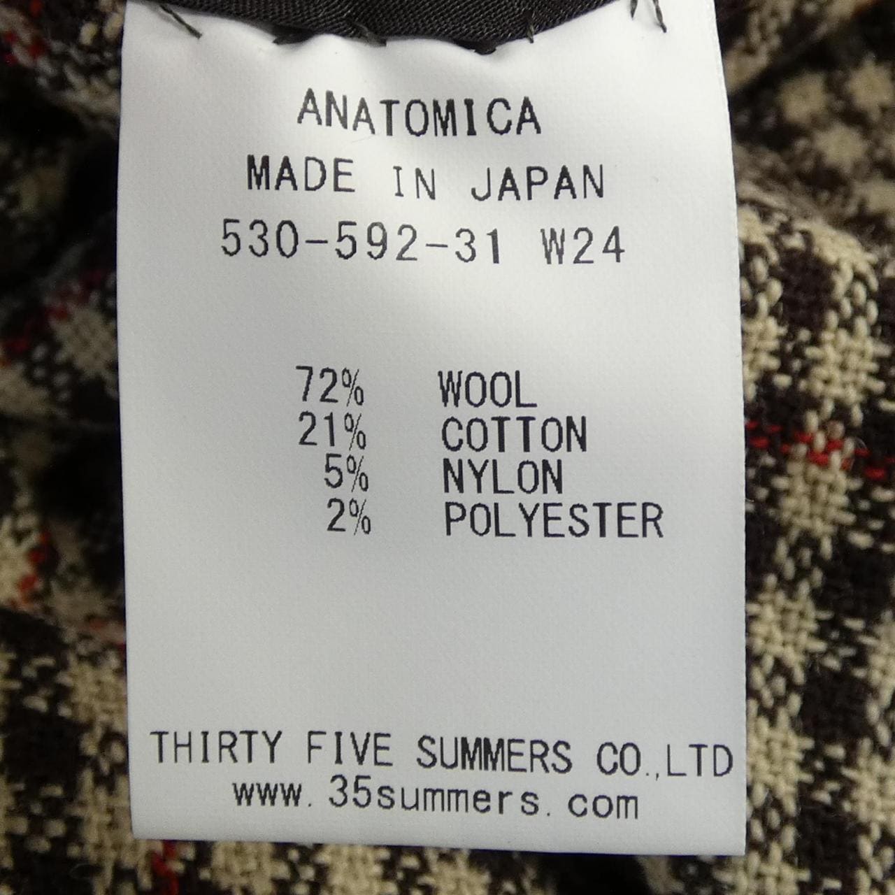 アナトミカ ANATOMICA 530-592-31 コート