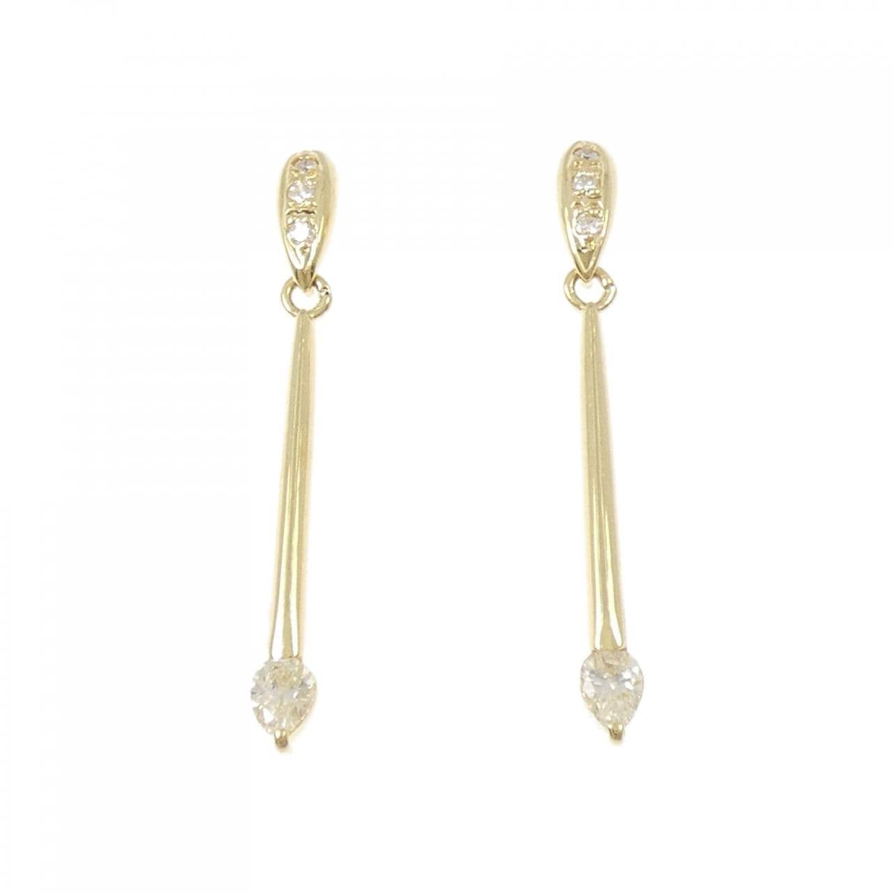 K18YG Diamond earrings 0.30CT