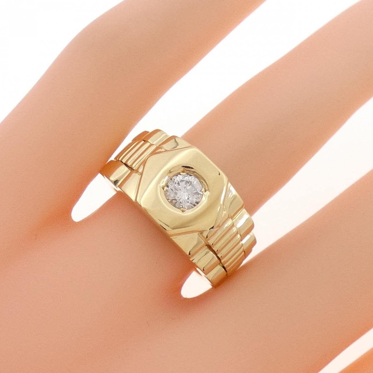 K18YG ダイヤモンド リング 0.336CT
