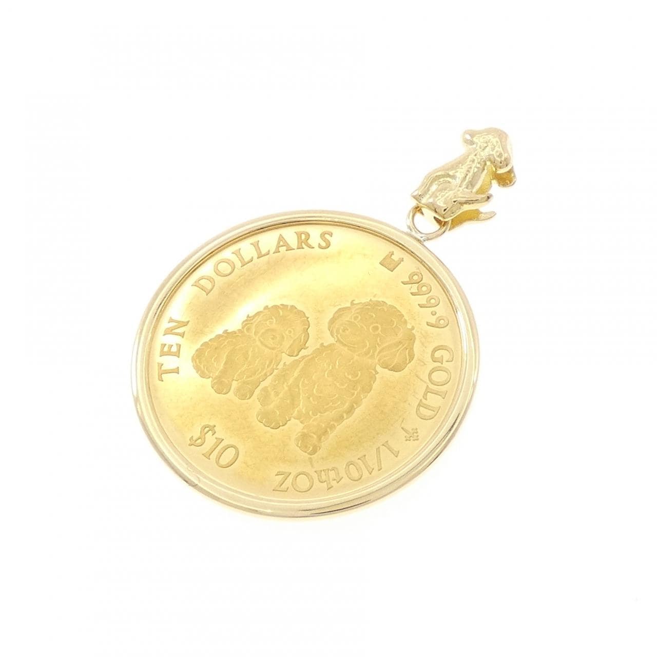 18KYG(枠) コイン ペンダント