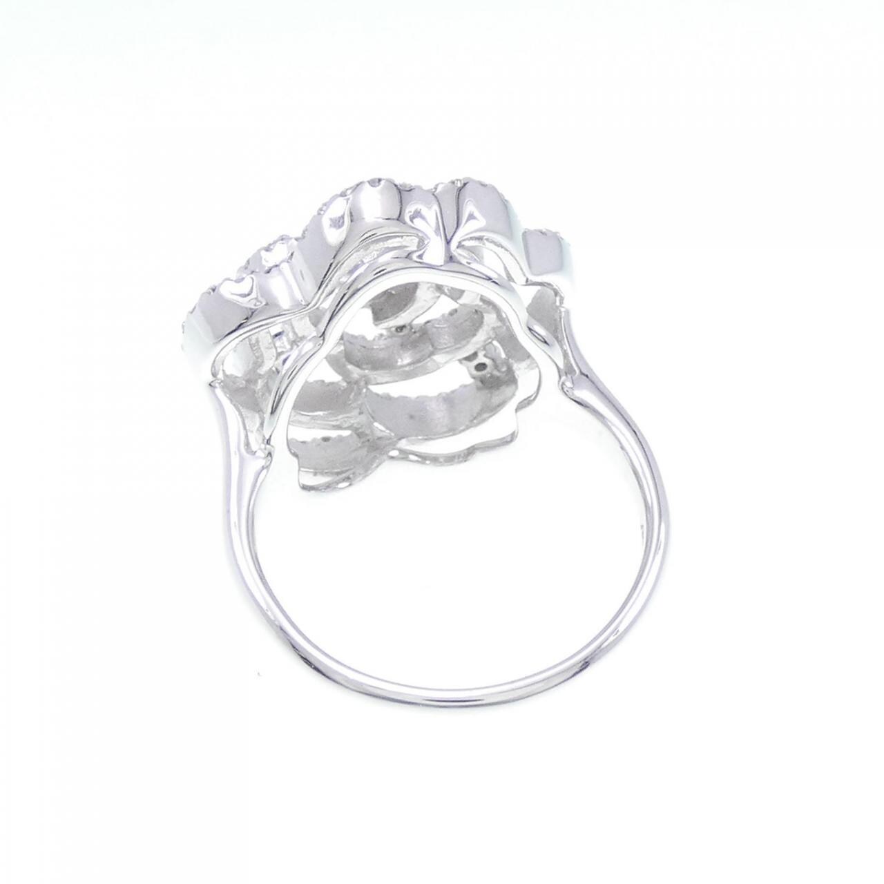 K18WG rose Diamond ring 0.09CT