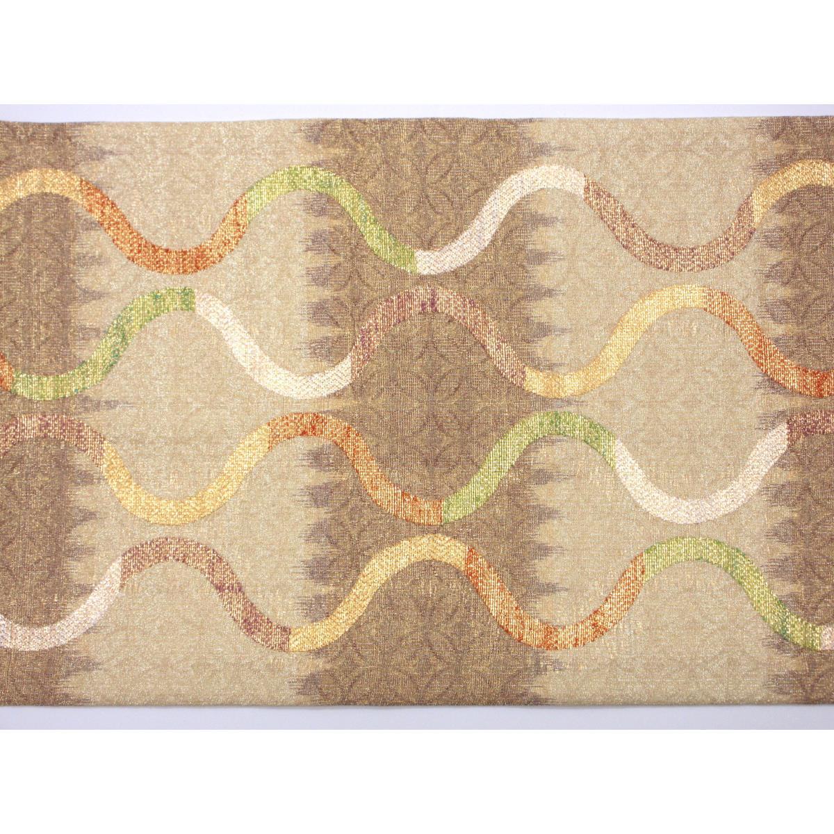 Fukuro Obi (Sash) with Gold-Trimmed Silk