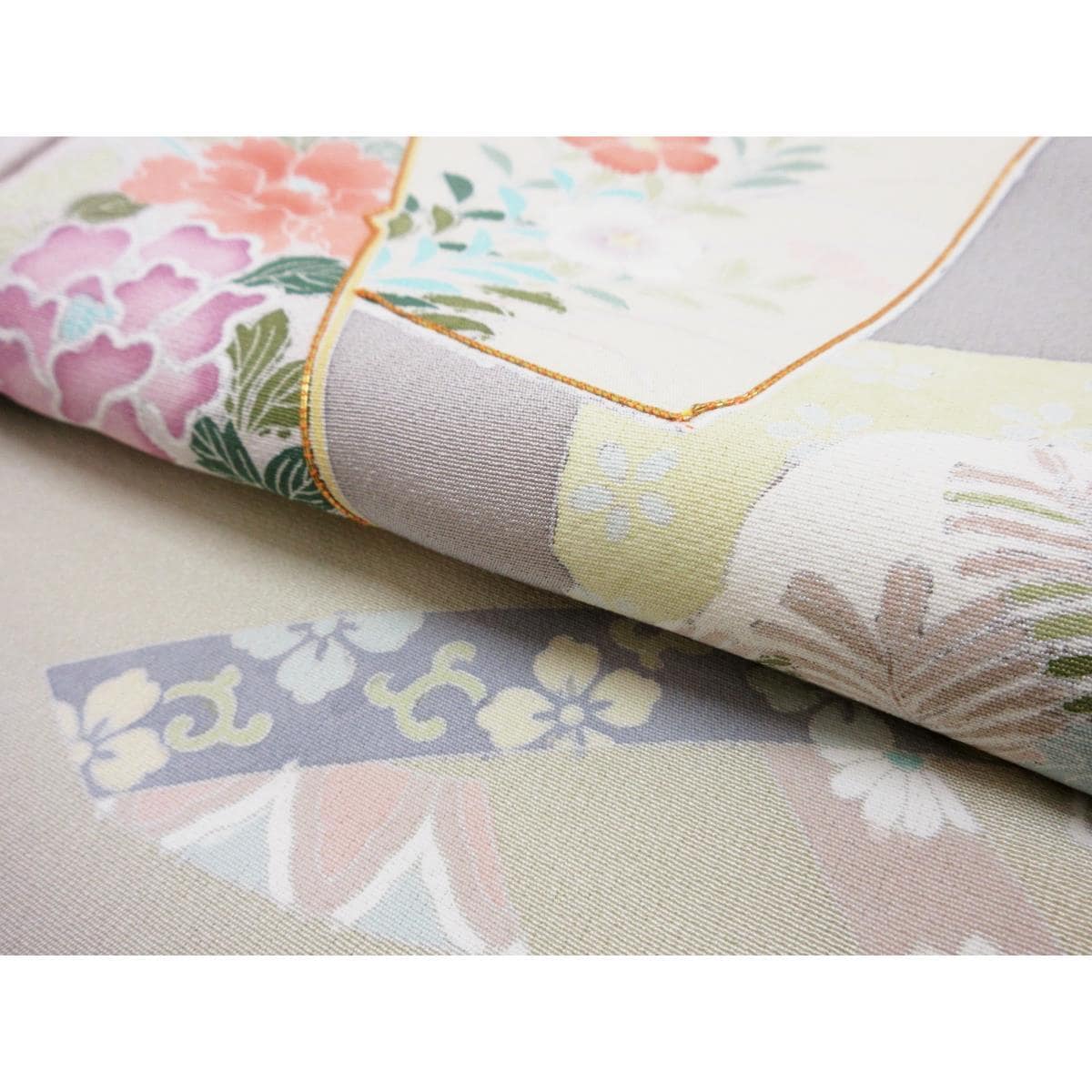 【未使用品】訪問着　友禅加工　刺繍入り