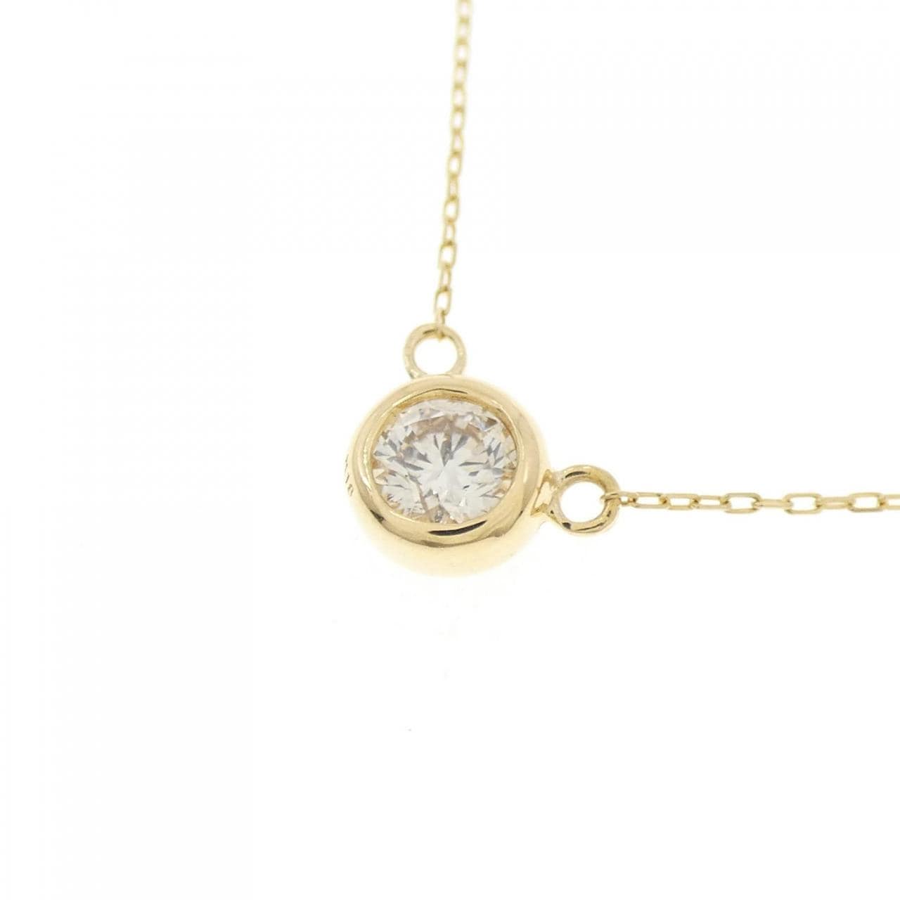 K18YG ソリティア ダイヤモンド ネックレス 0.20CT