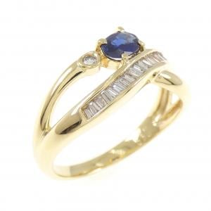 K18YG サファイヤ リング 0.40CT