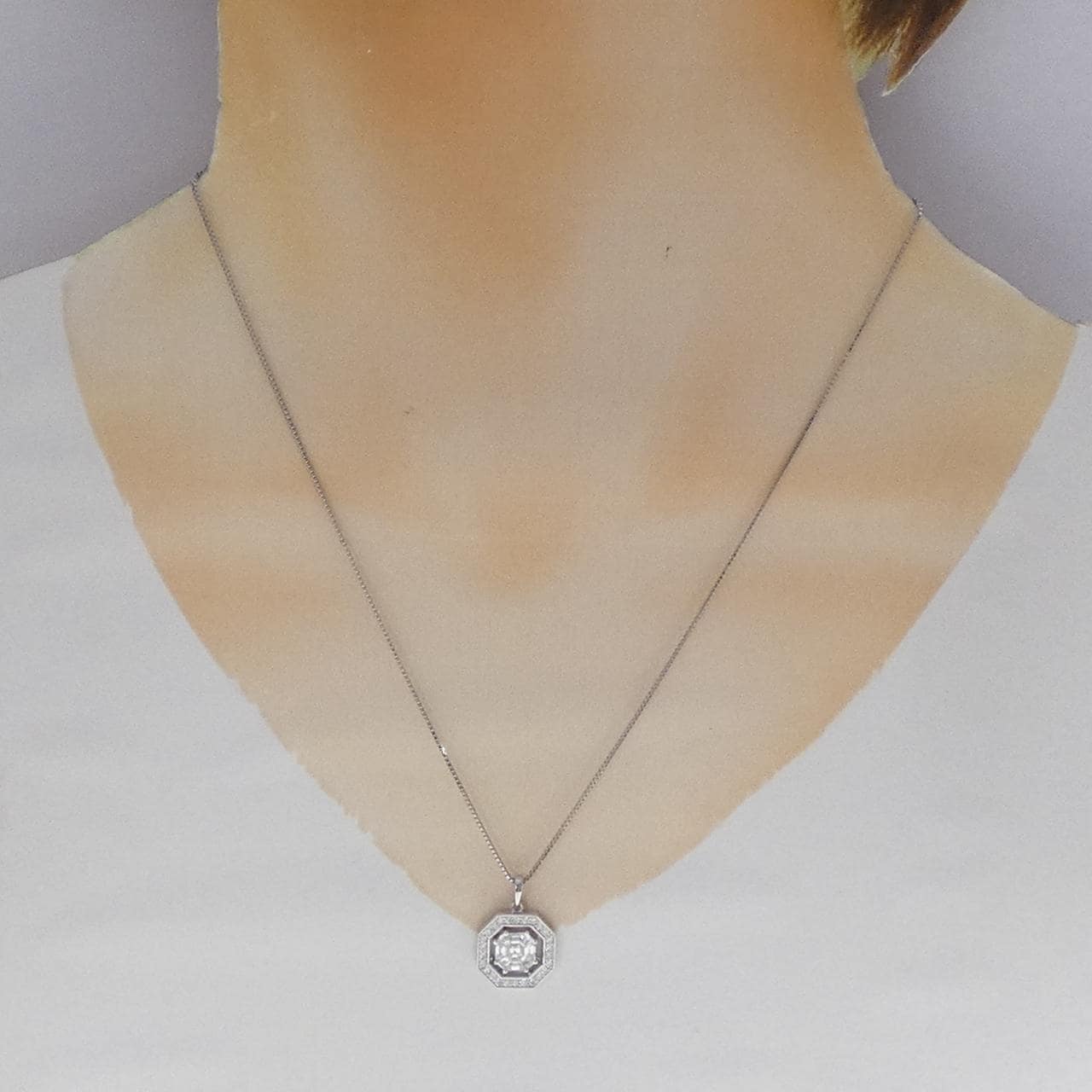 PT900/PT850 ダイヤモンド ネックレス 0.47CT