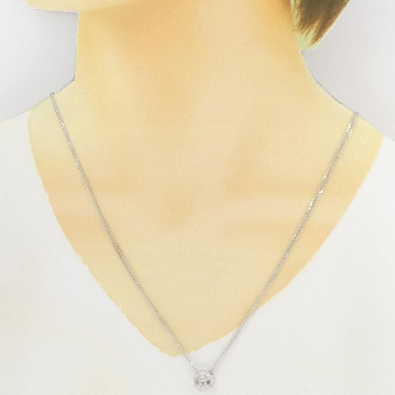 750WG ダイヤモンド ネックレス 0.65CT