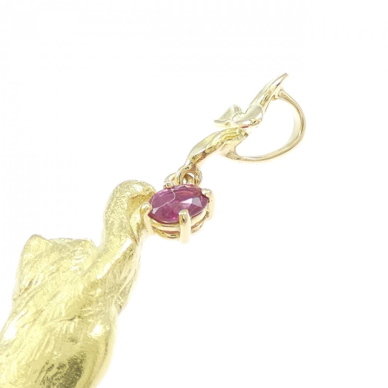 K18YG ルビー ペンダント 0.18CT