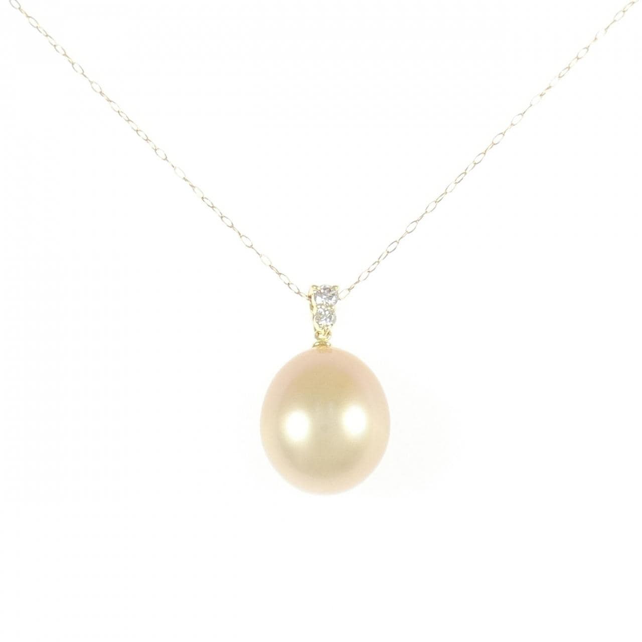 K18YG 白蝶パール ネックレス