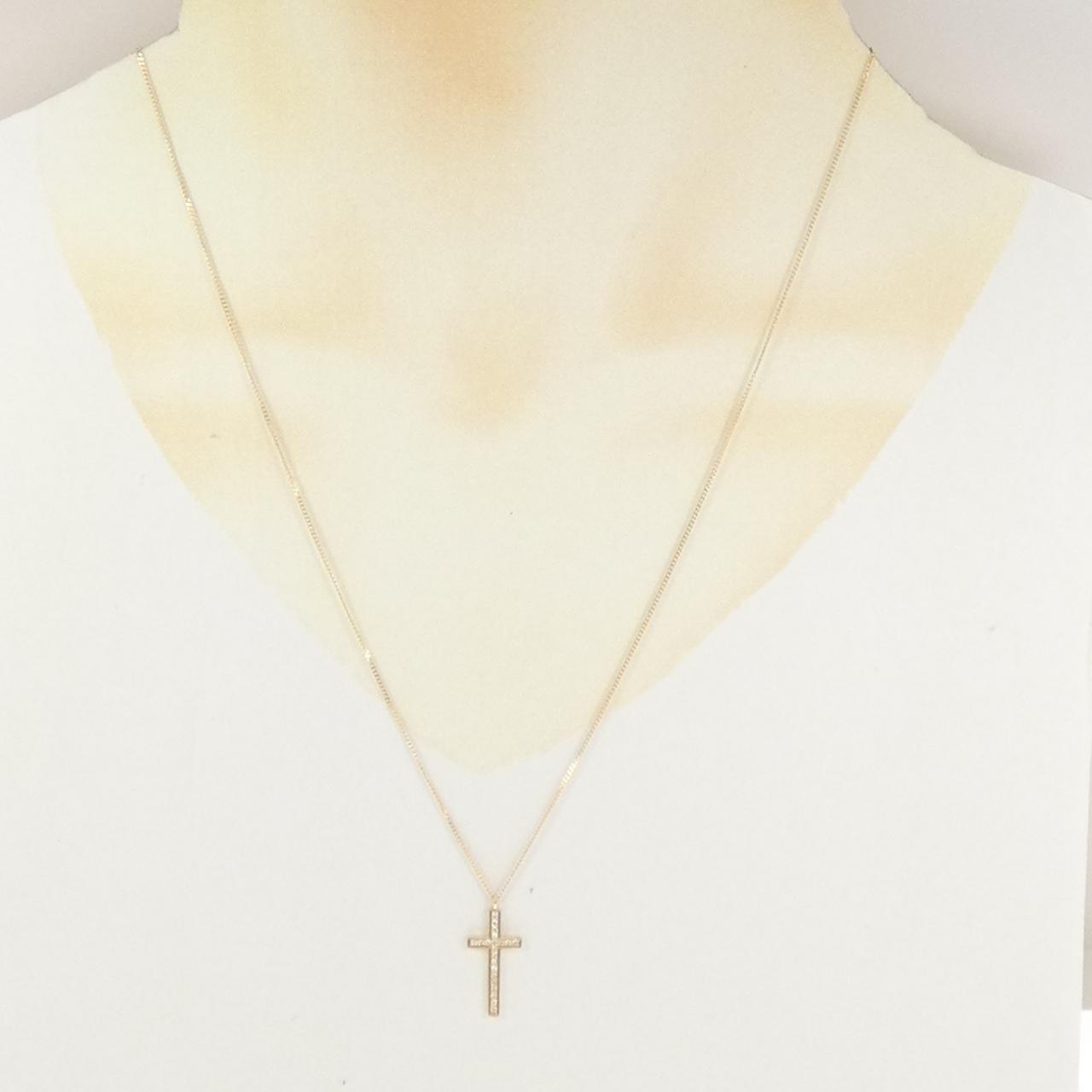 エテ クロス ダイヤモンド ネックレス 0.08CT
