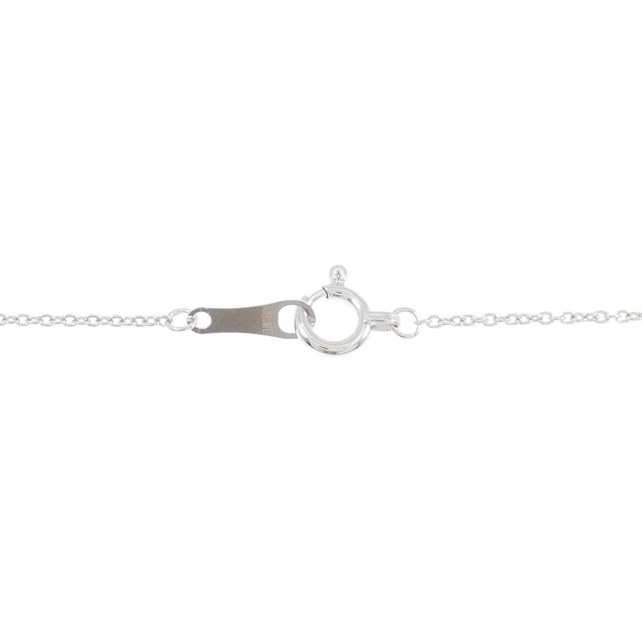 K18WG ホースシュー ダイヤモンド ネックレス 0.11CT