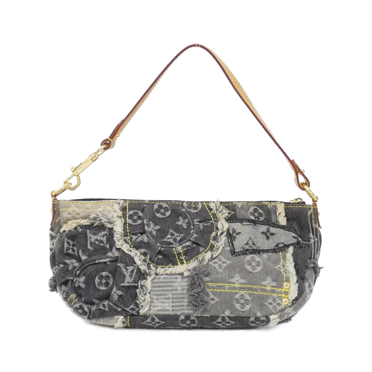 ルイヴィトン モノグラム デニム パッチワーク パウチィ M95383 ショルダーバッグ
