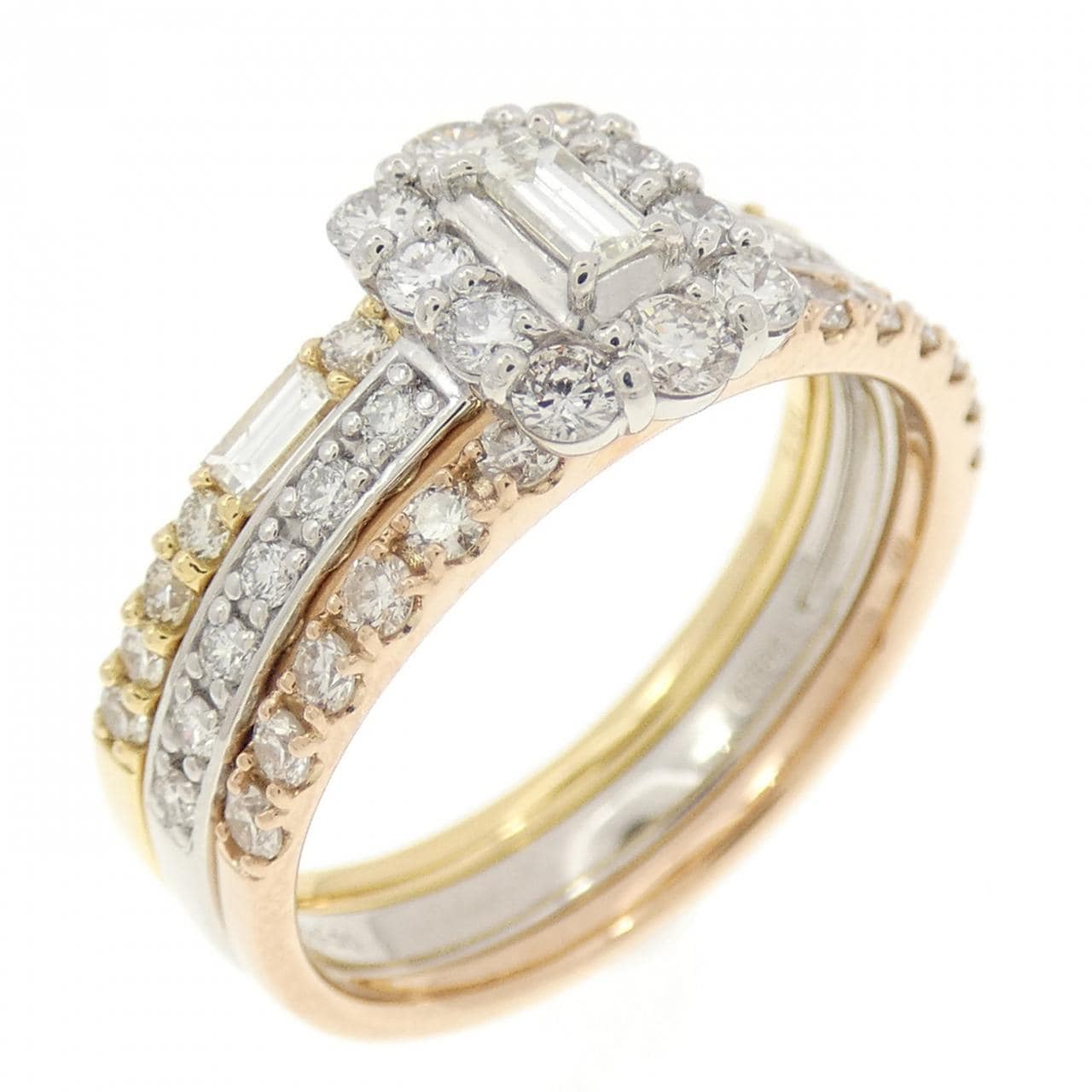 コメ兵｜【新品】PT900/K18YG/K18PG ダイヤモンド リング 0.50CT  