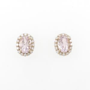 【新品】K18PG モルガナイト ピアス 1.33CT