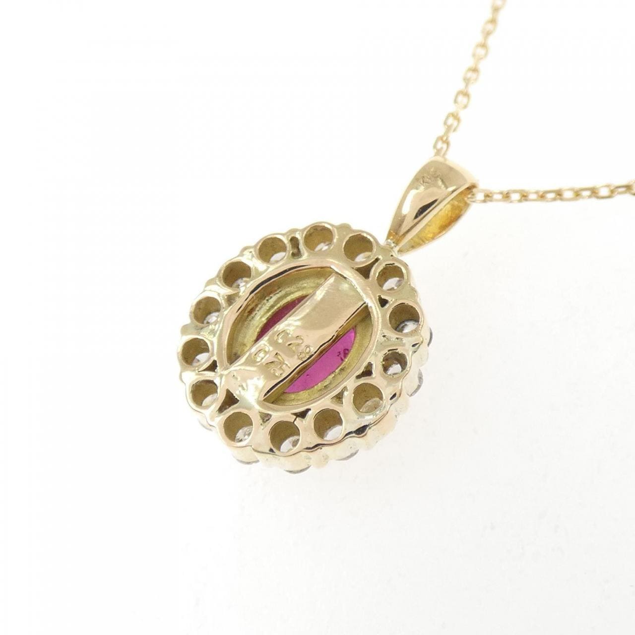 K18YG ルビー ネックレス 0.75CT