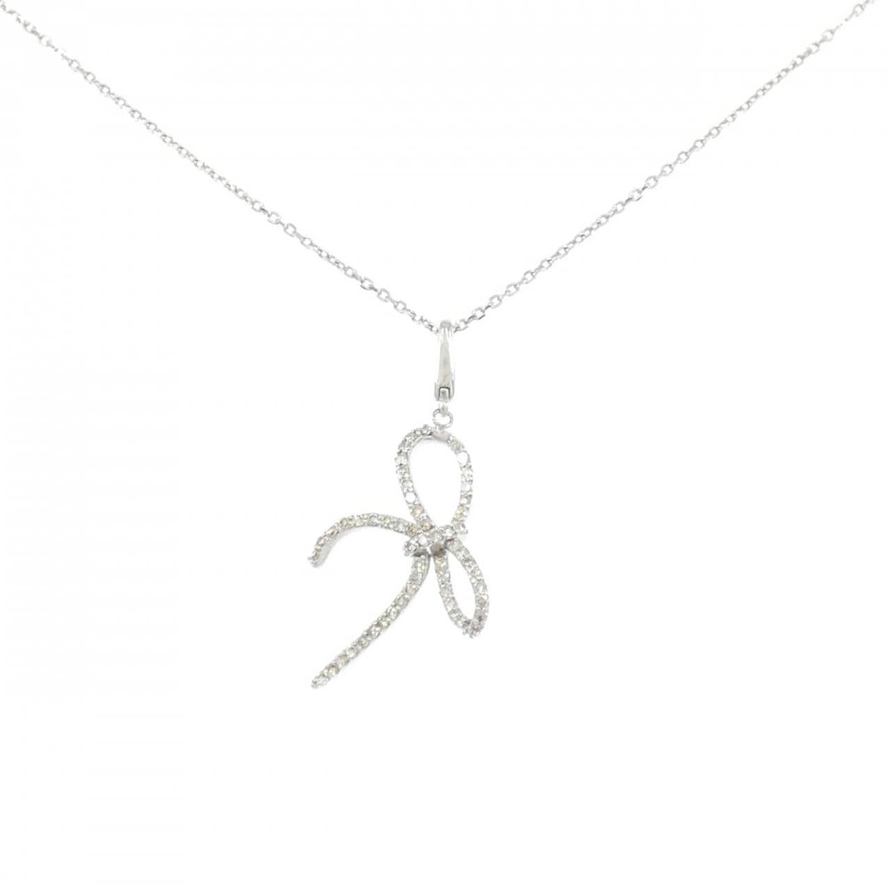 K18WG ダイヤモンド ネックレス 0.29CT