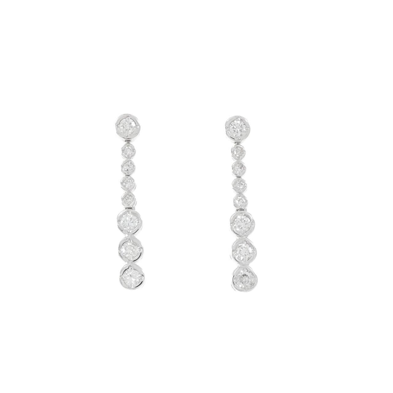 LINE ダイヤモンド ピアス 0.50CT