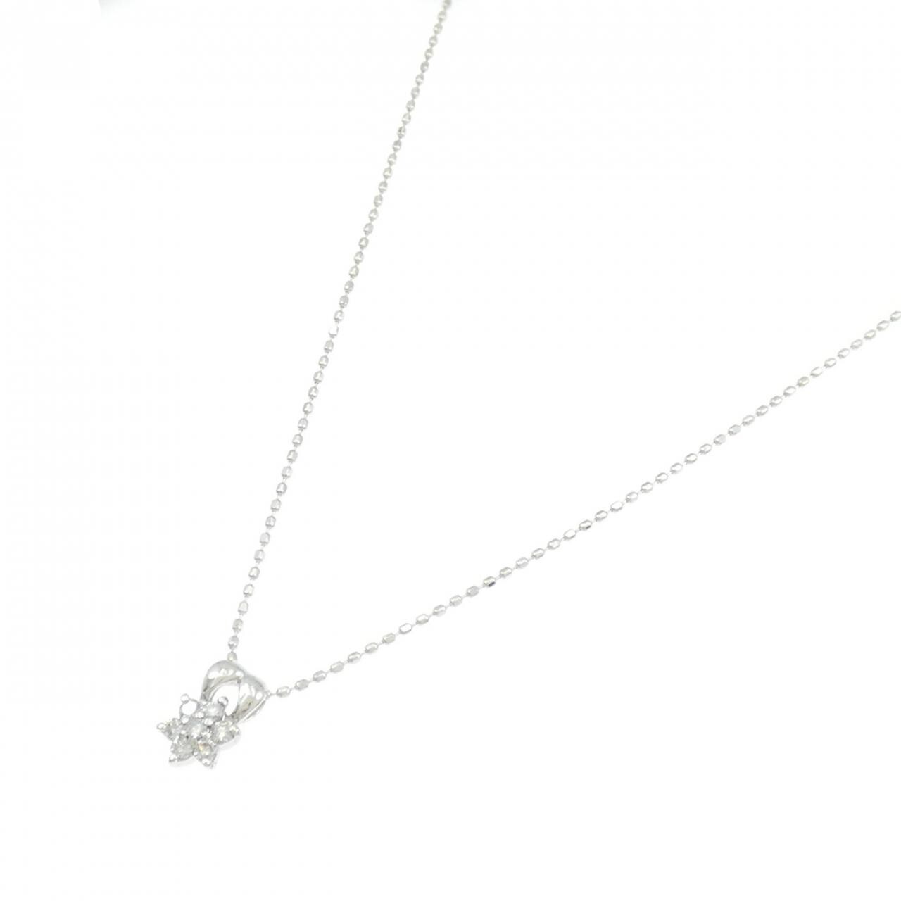 K18WG ダイヤモンド ネックレス 0.1CT