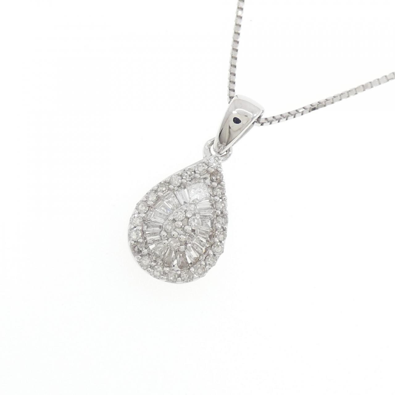 K18WG ダイヤモンド ネックレス 0.20CT