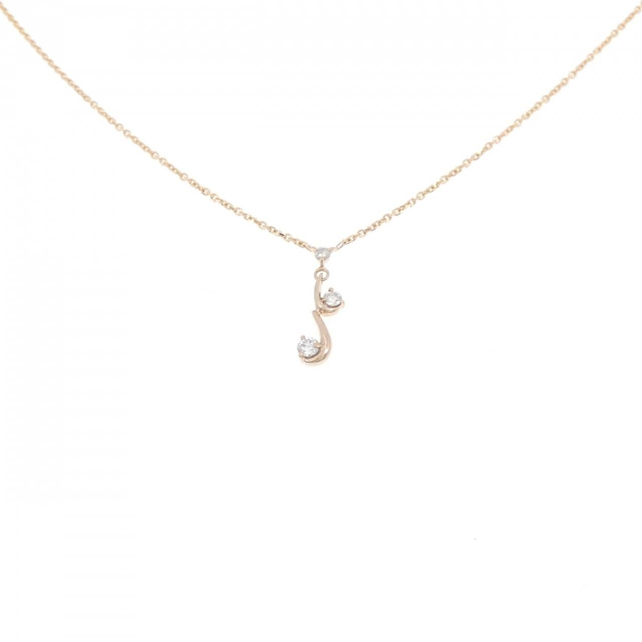 K18PG ダイヤモンド ネックレス 0.10CT