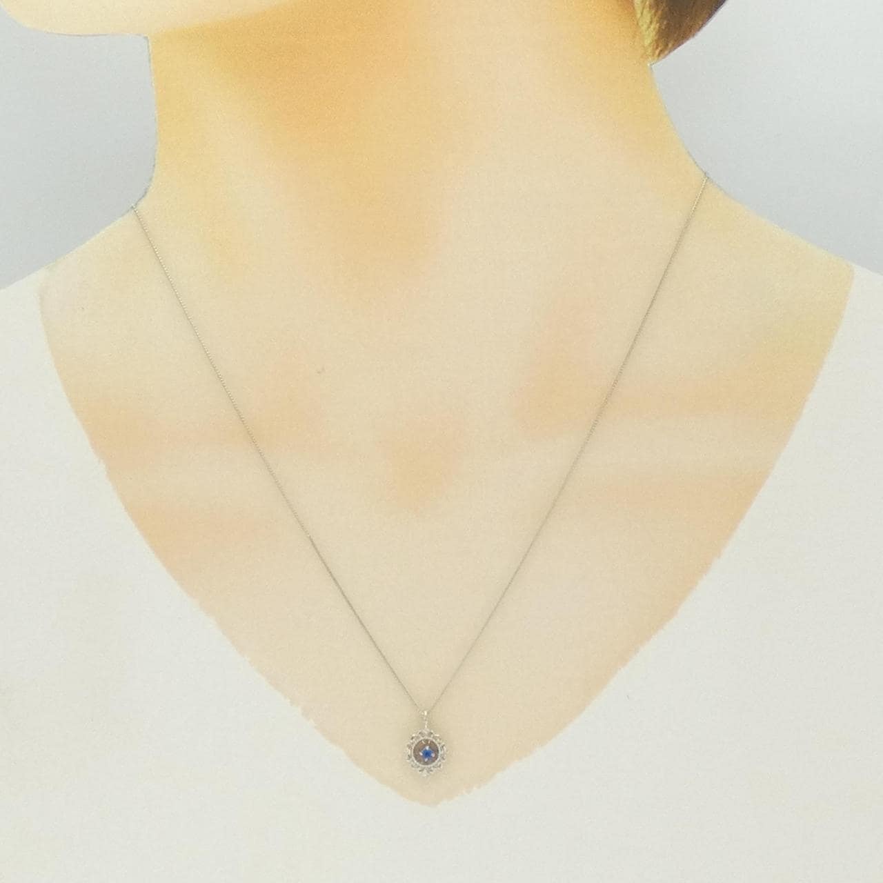 PT900/PT850 Apatite Necklace 0.04CT