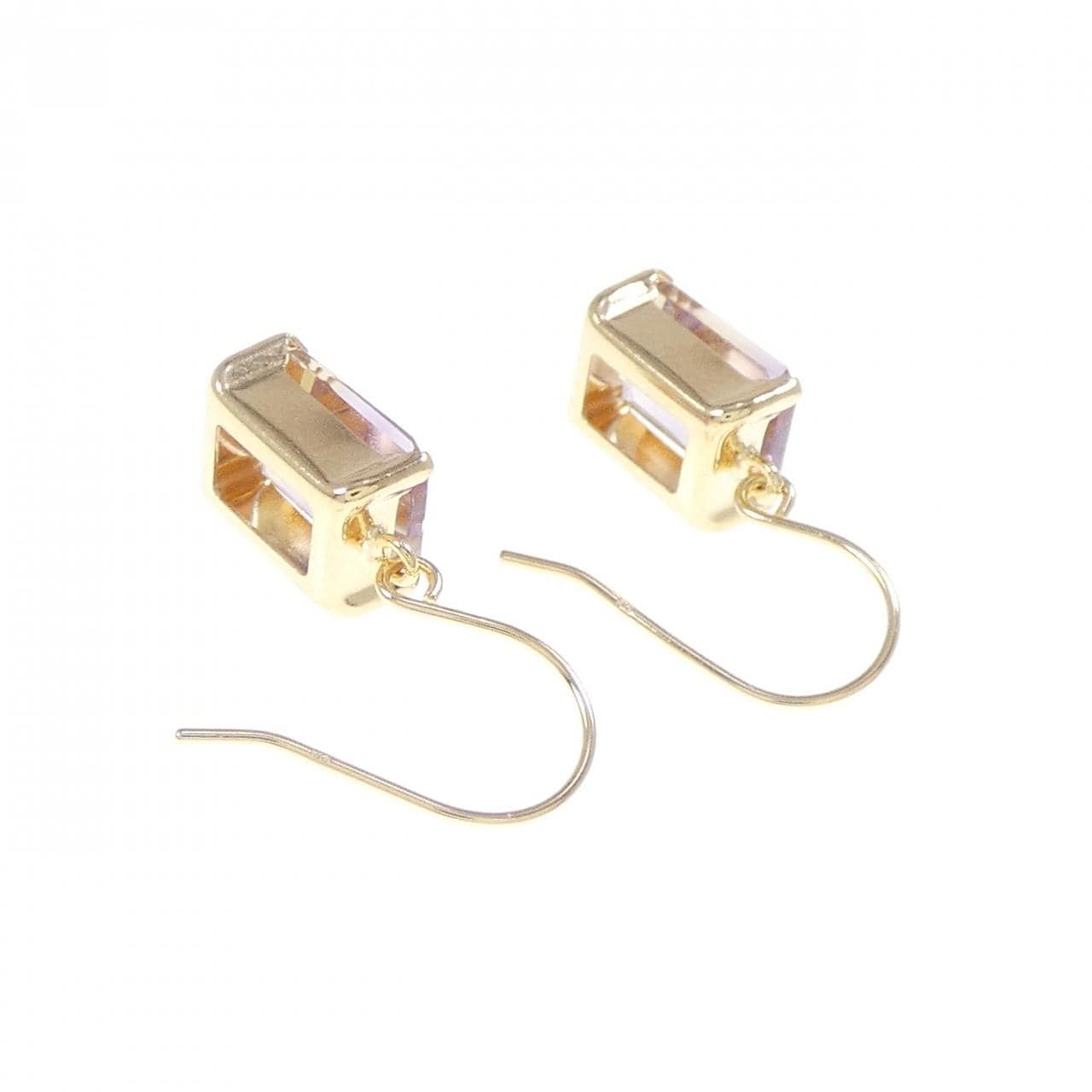 【新品】K18YG アメトリン ピアス