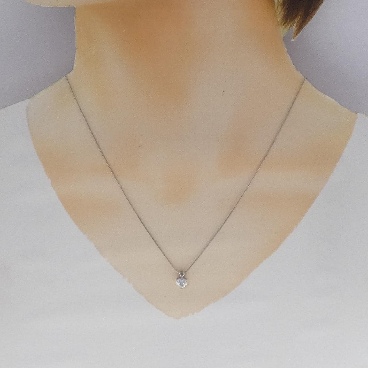 PT900/PT850 ハート ダイヤモンド ネックレス 0.622CT