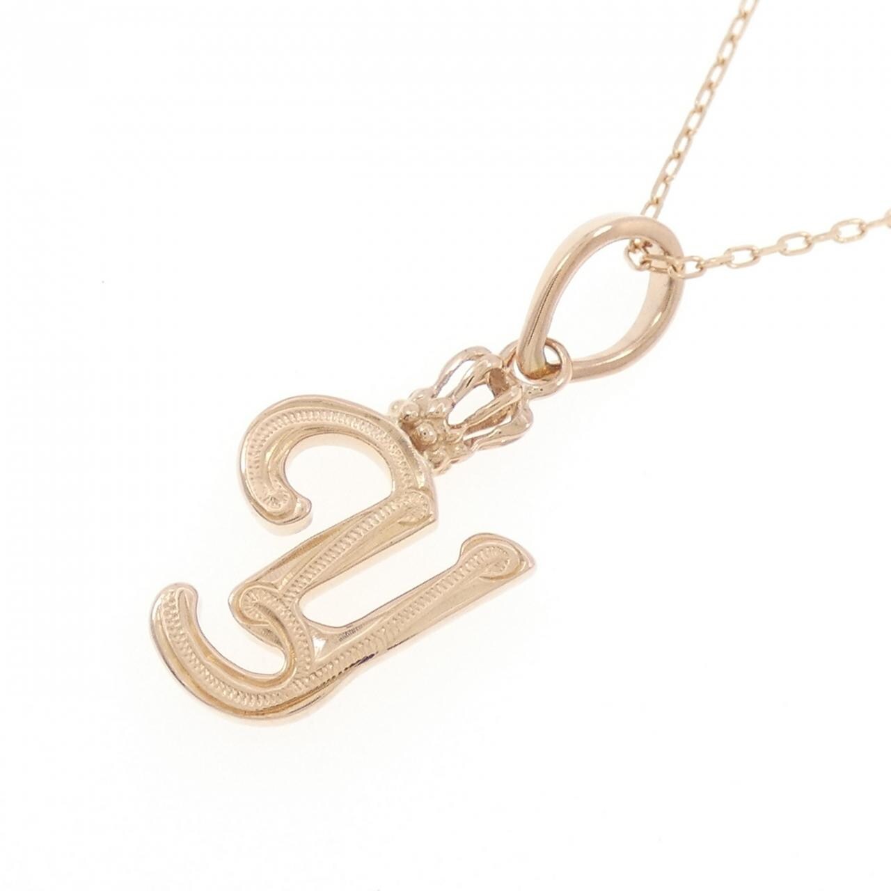 14KPG/K10PG イニシャルY ネックレス