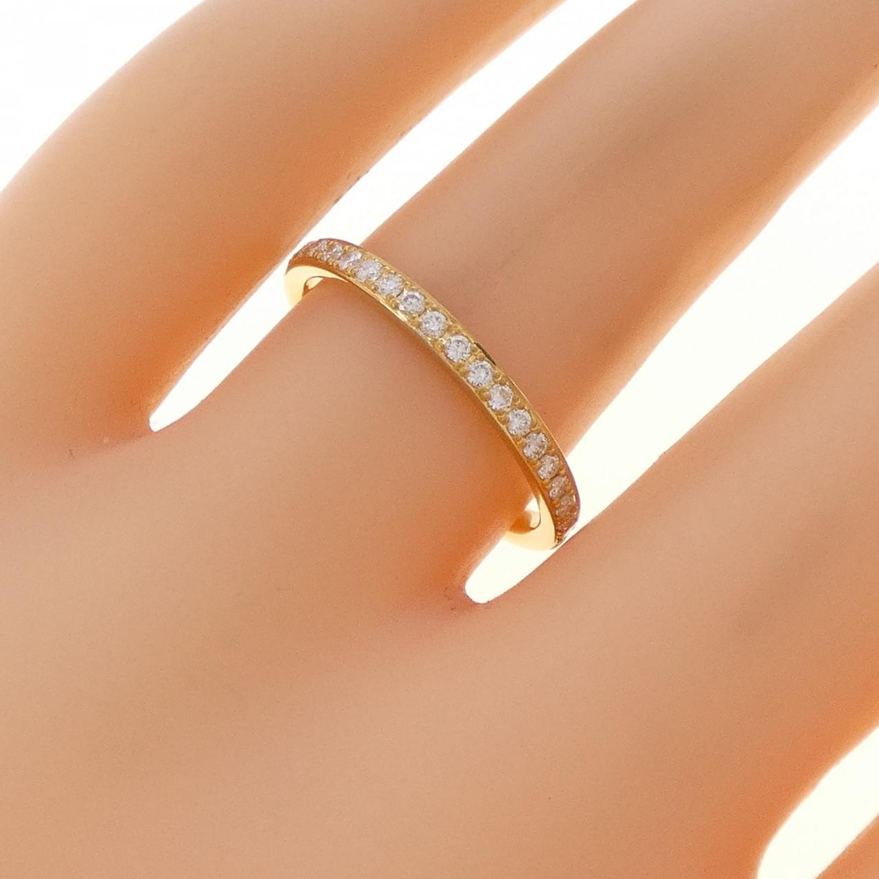 【リメイク】K24YG ハーフエタニティ ダイヤモンド リング 0.20CT