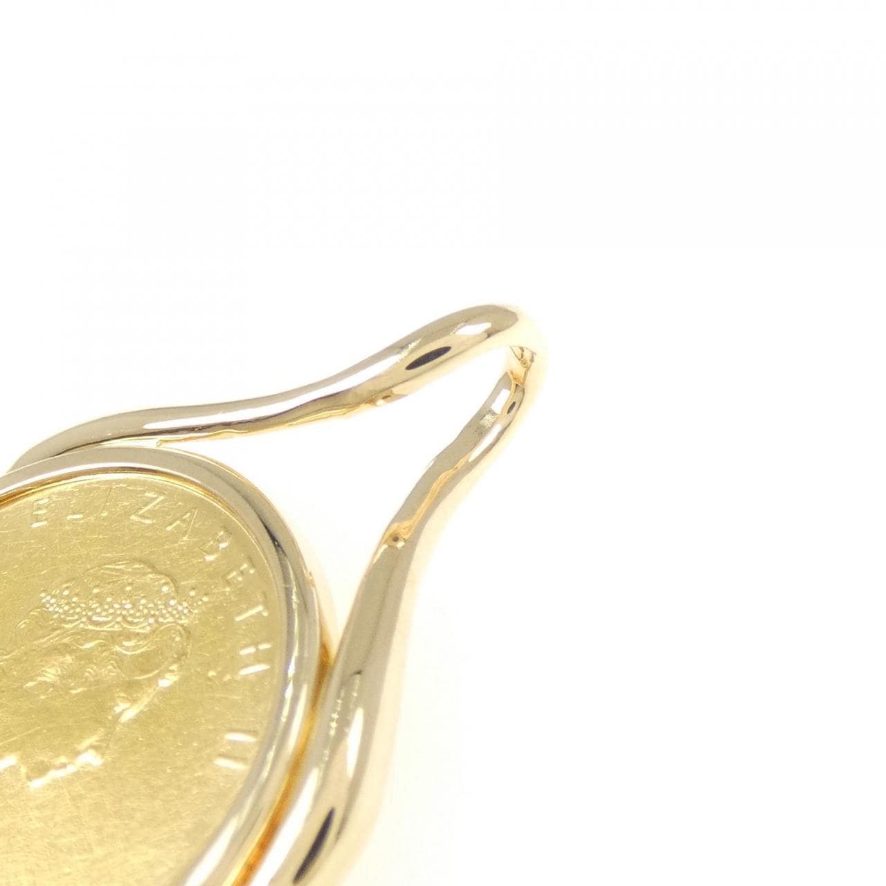 K18YG(枠) コイン ペンダント