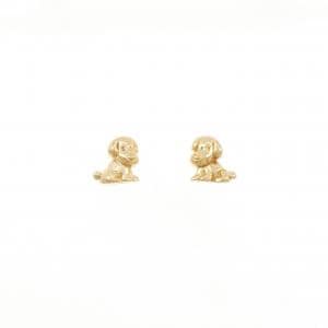 K18YG ドッグ ピアス