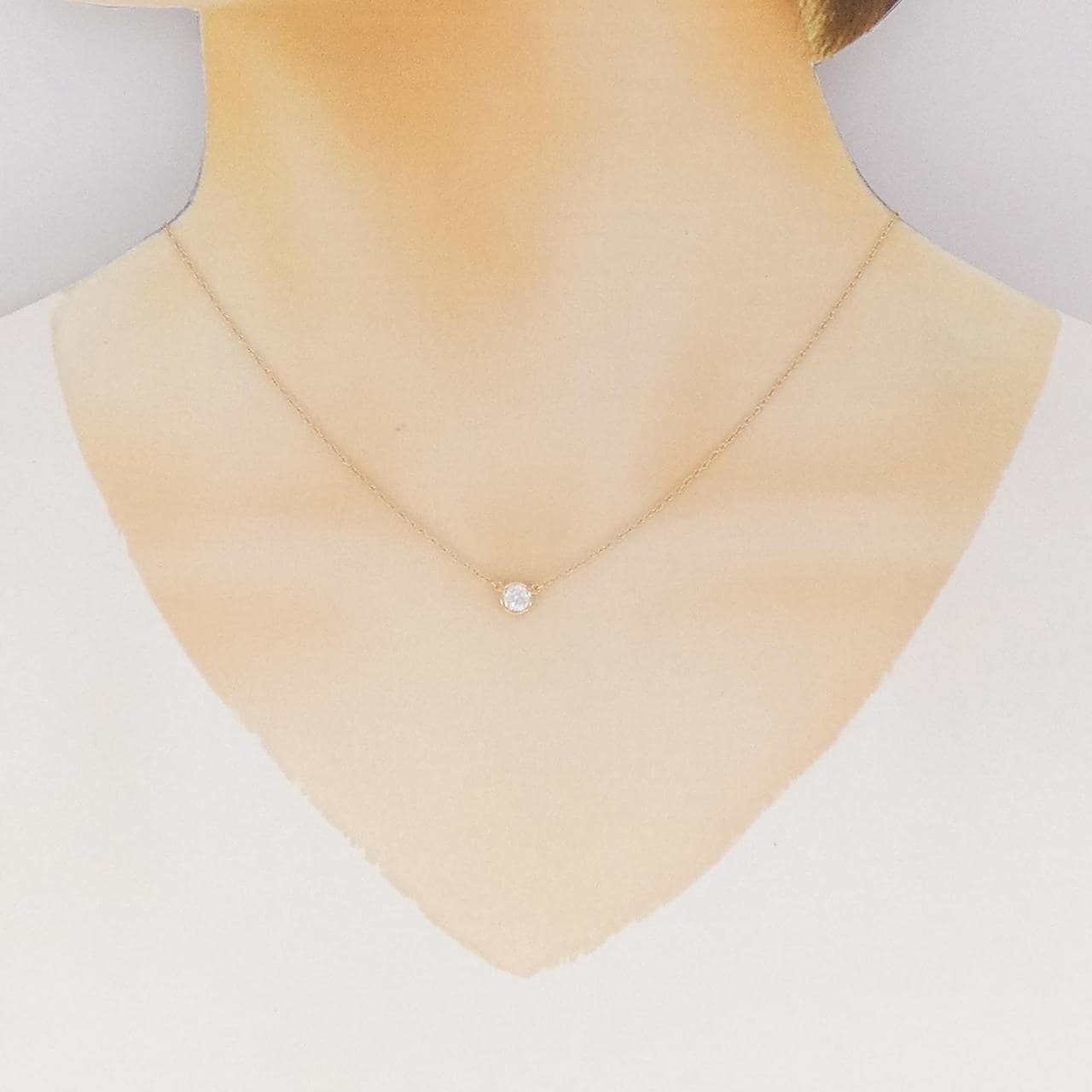 ティファニー バイザヤード ネックレス 0.27CT G IF 3EXT