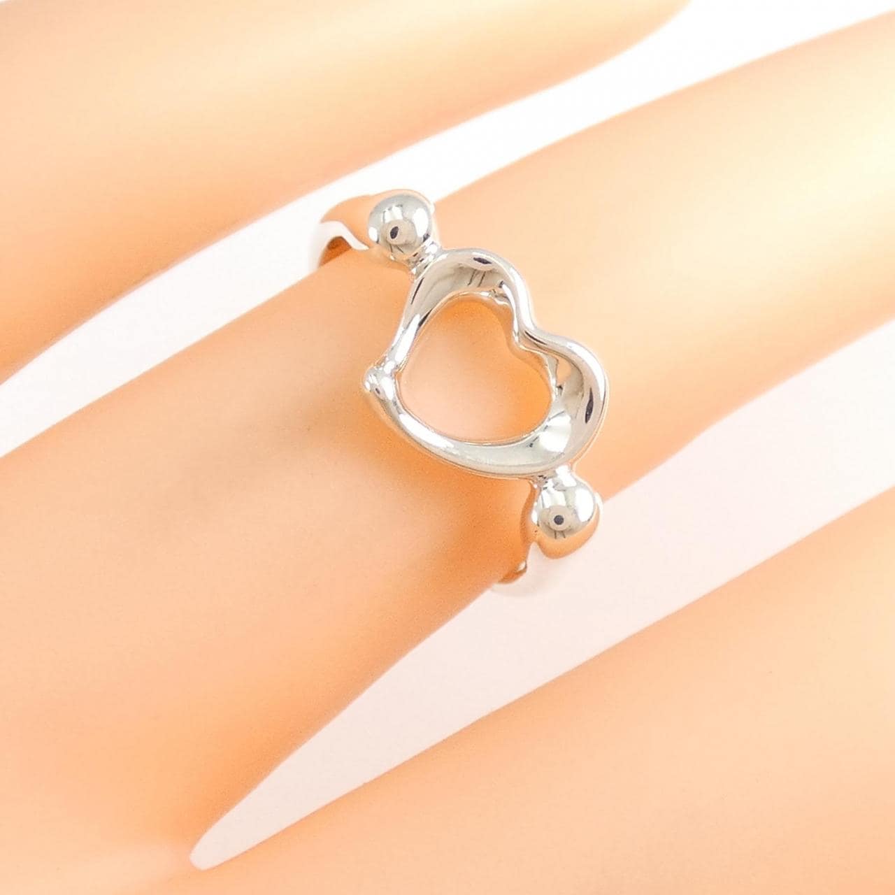 Tiffanyオープンハートリング＆ネックレス☆ - リング(指輪)