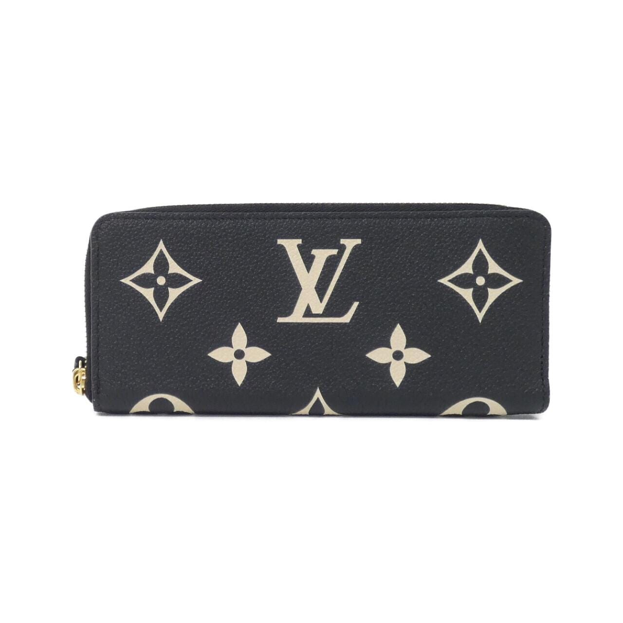 LOUIS VUITTON Bicolor Monogram Empreinte Portefeuille Clemence M82338 Wallet