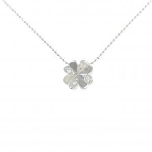 PT900/PT850 クローバー ダイヤモンド ネックレス 0.13CT