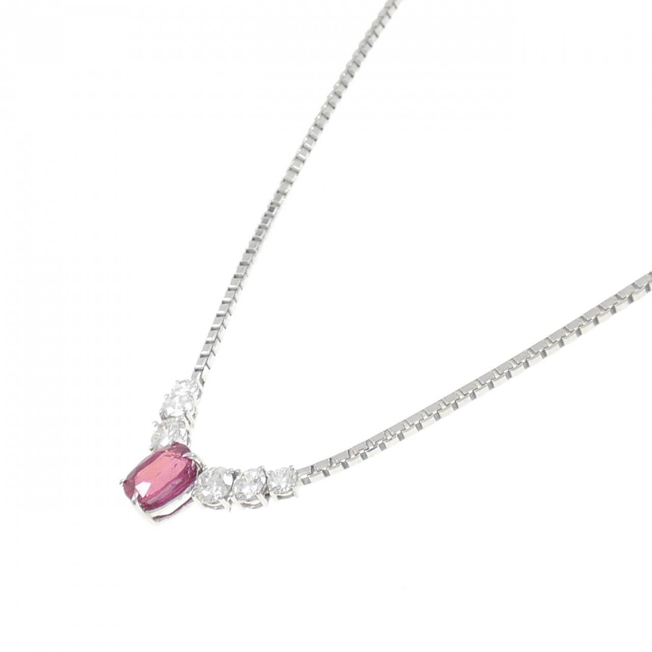 PT Unheated Ruby Necklace 3.045CT