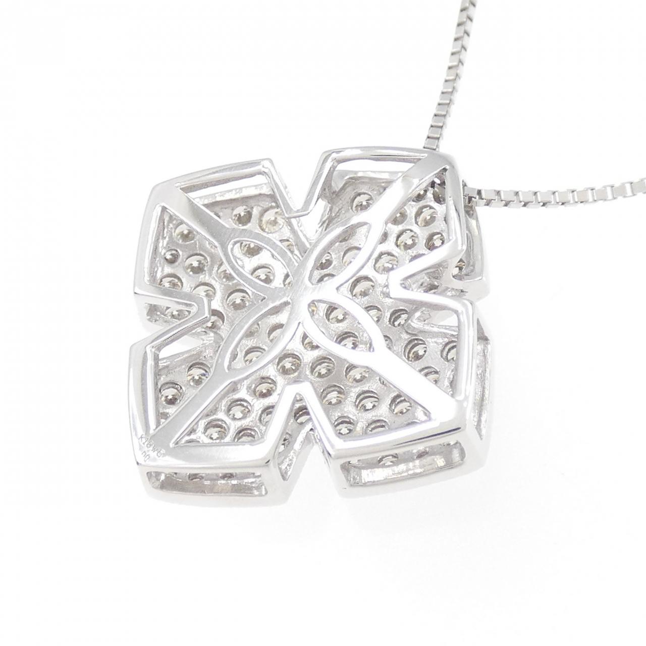 K18WG pave Diamond necklace 1.00CT