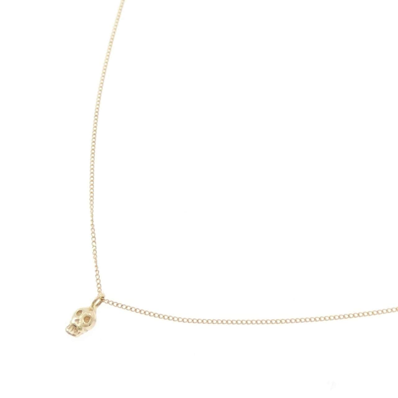 K18YG スカル ネックレス