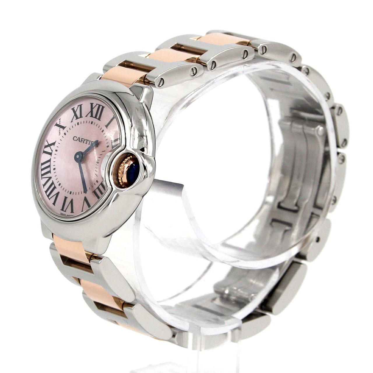 カルティエ バロンブルーSM PGコンビ W6920034/W2BB0009 SSxPG クォーツ