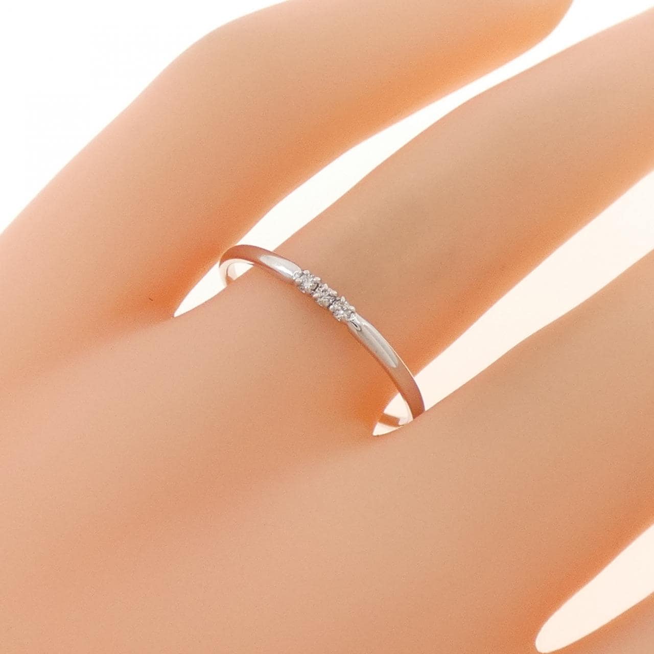 K18WG ダイヤモンド リング 0.03CT