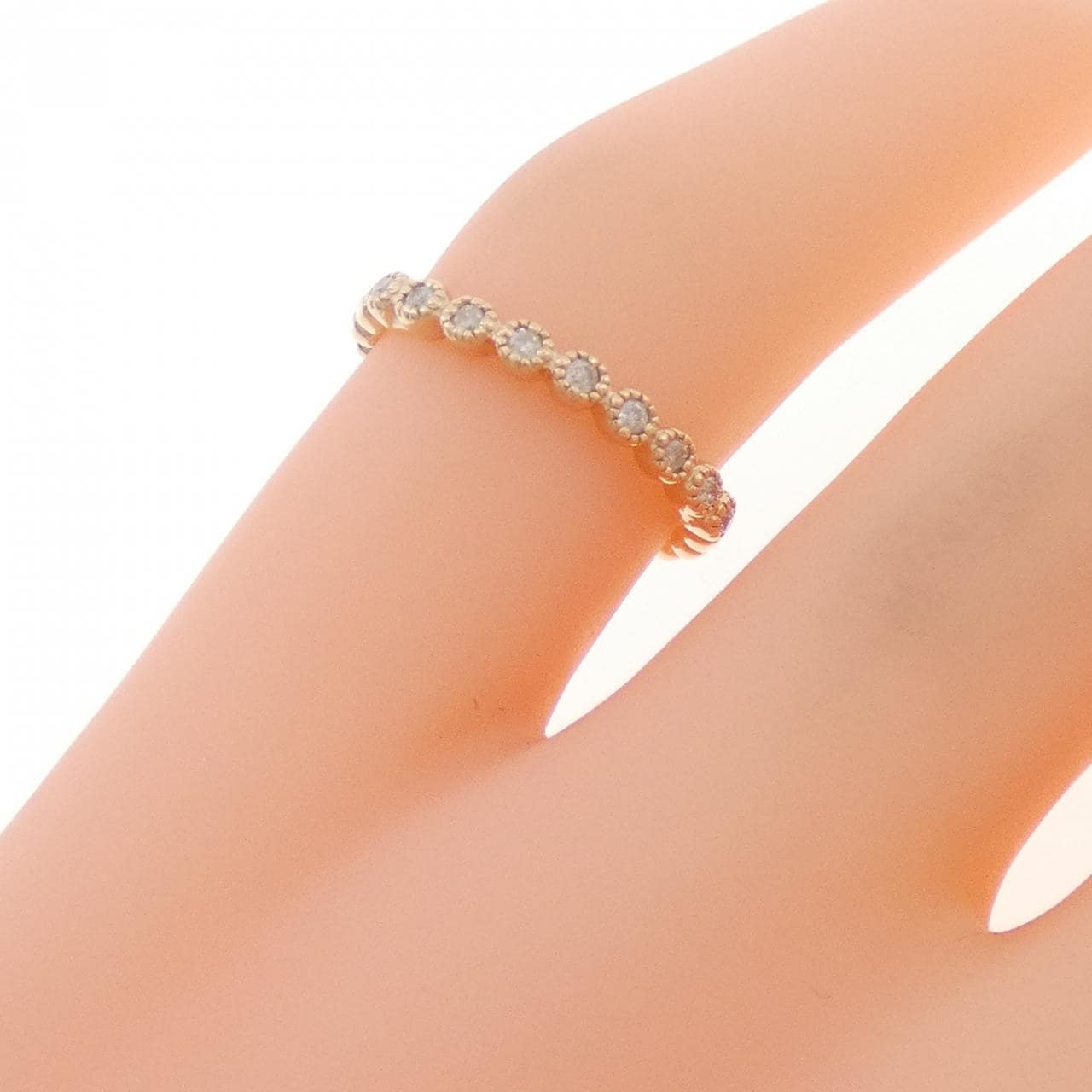 アガット ダイヤモンド ピンキーリング 0.07CT