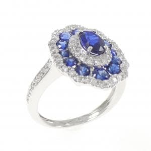K18WG サファイヤ リング 1.254CT