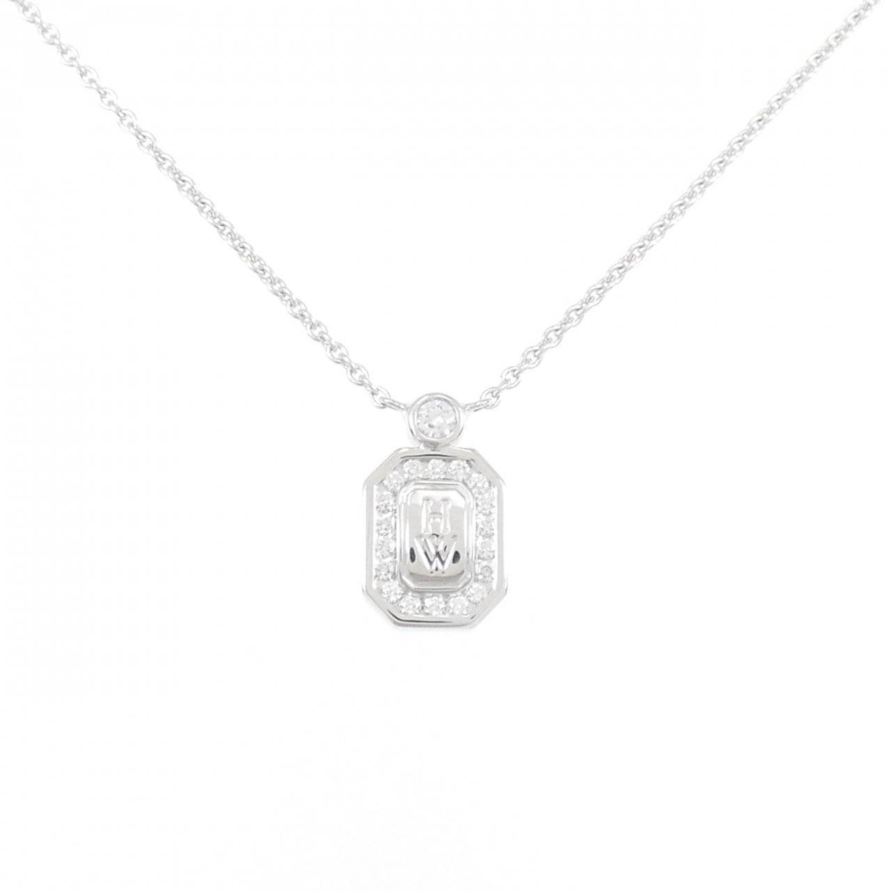 HARRY WINSTON HW logo necklace