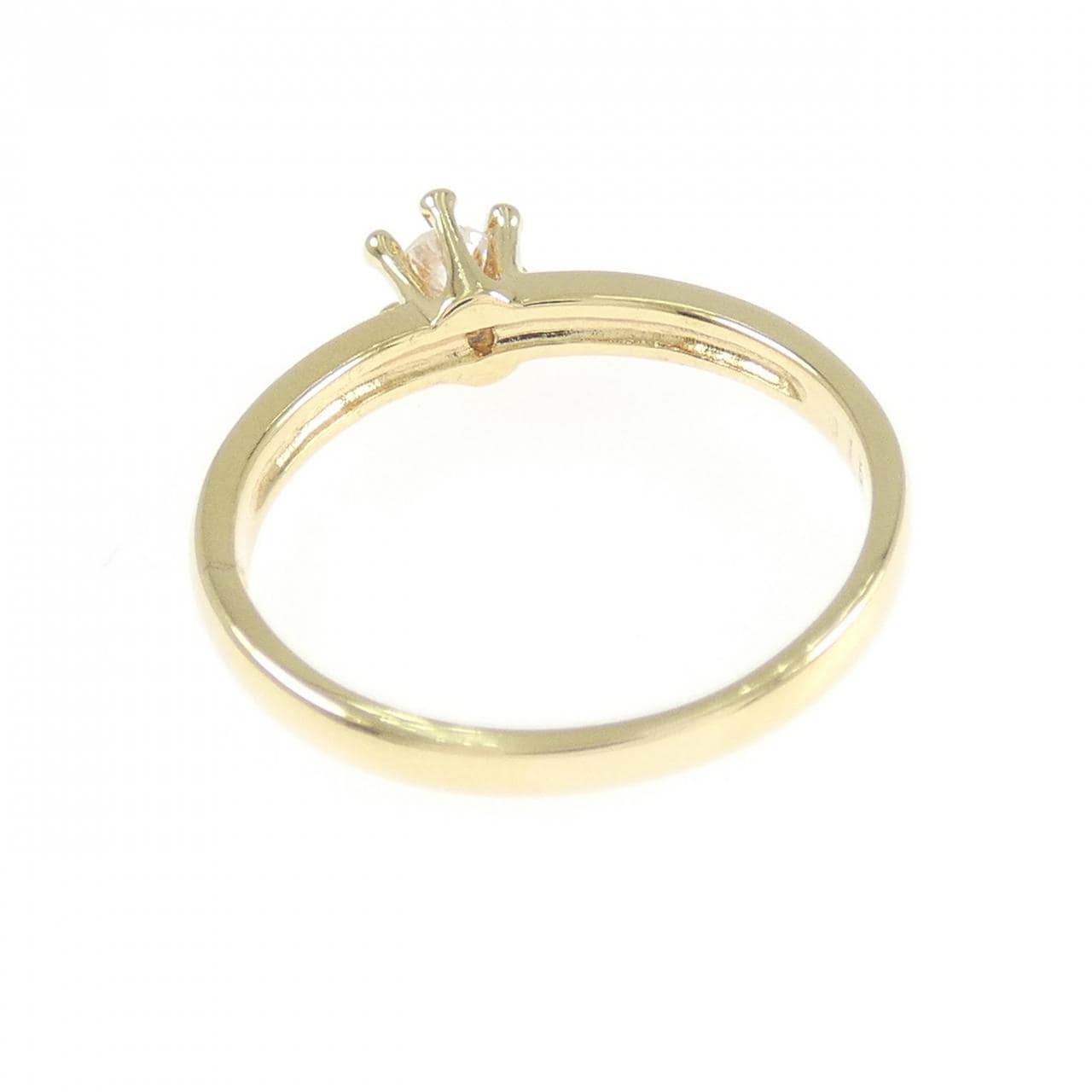 K18YG ソリティア ダイヤモンド リング 0.15CT