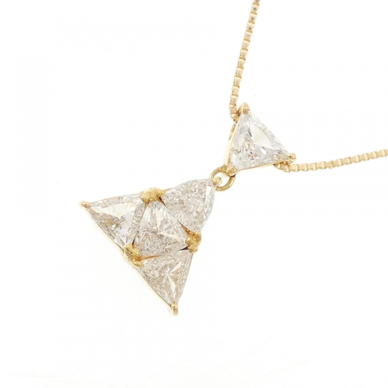 K18YG ダイヤモンド ネックレス 1.01CT