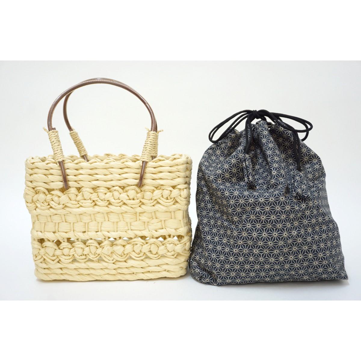 【新品】和紙製カゴバッグ