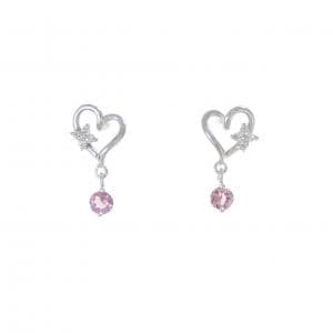 K18WG ハート トルマリン ピアス